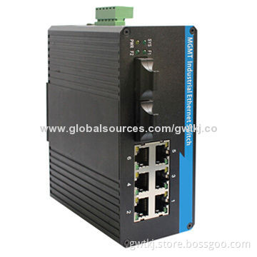 Managed Industrial Ethernet Switch, Self-healing Redundant Ring Network (Self-recovery Time <15ms)